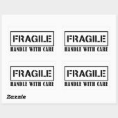 Poignée fragile avec soin autocollant fragile (Feuille)