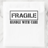 Poignée fragile avec soin autocollant fragile (Sac)