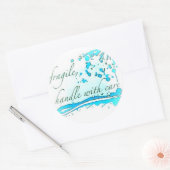 poignée fragile avec soin grand autocollant (Enveloppe)