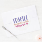 Poignée Fragile Avec Soin - Sticker pour petites e (Enveloppe)