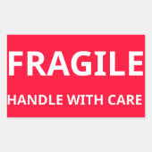 Poignée fragile avec Sticker de soin (Devant)
