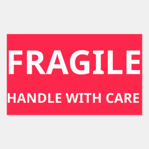 Poignée fragile avec Sticker de soin