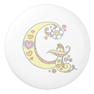 Poignée G monogramme de lettre décorative