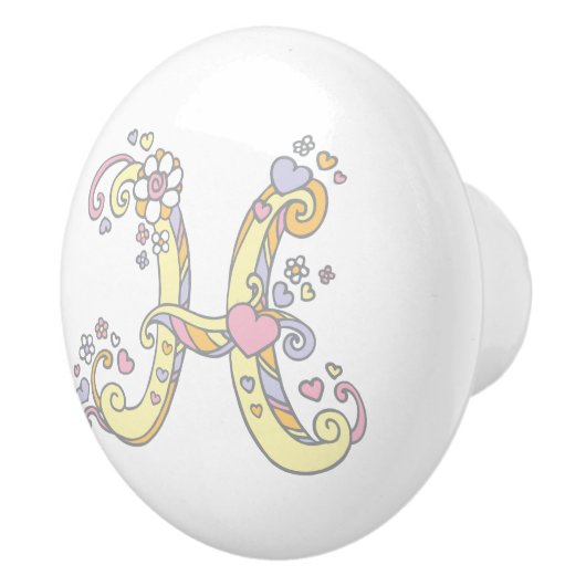 Poignée H monogramme de lettre décorative (Droite)