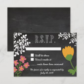 Poignée Mason Jar & Fleurs sur tableau RSVP (Devant / Derrière)