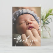 Poignée Merci bébé Faire-part photo (Debout devant)