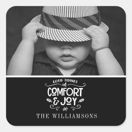 Poignée moderne | Sticker photo noir blanc (Devant)