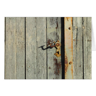 Poignée patinée de porte rouillée
