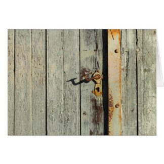 Poignée patinée de porte rouillée