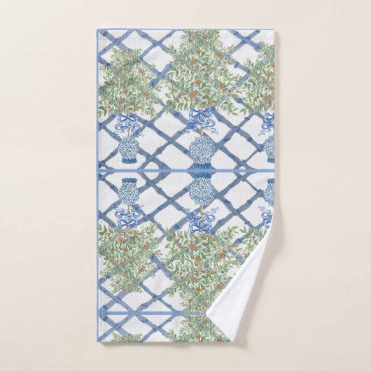 Poignée peinte à la main Orange Tree Topiary Ginge (Serviette à main)