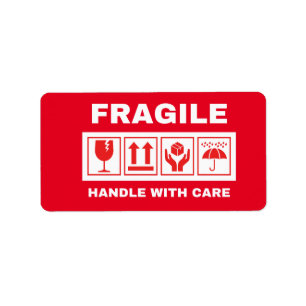 Poignée personnalisée fragile avec Étiquettes de s