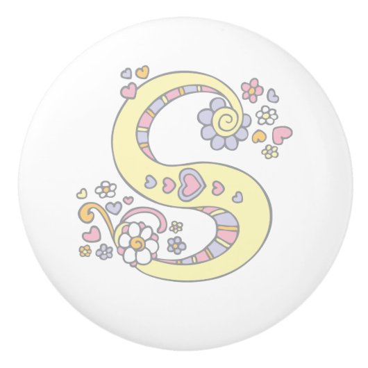 Poignée S mongramme de la lettre décorative (Devant)