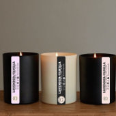 Poignée sociale colorée Mince bougie Étiquette du