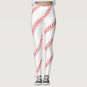 Poignées de baseball féminin (coutures) Leggings b (Devant)