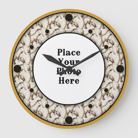 Poignées de Bowling Cadres Votre horloge murale ph (Recto)