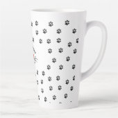 Poignées de chat miow coeur rouge Latte Mug (Droite)