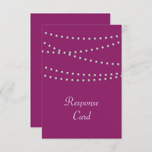 Poignées de perles sur Magenta RSVP (Devant / Derrière)