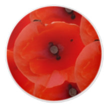 Poignées en céramique de design Red Poppoes