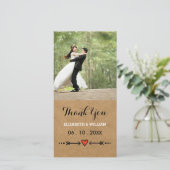 Poignées et flèches roses Merci Mariage rustique (Debout devant)