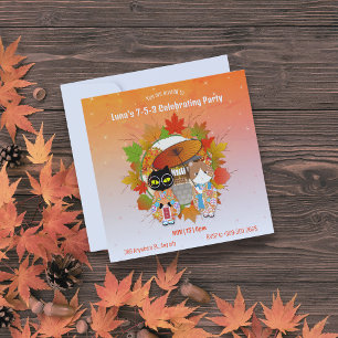 Poiluna's 7-5-3 Feest Kaart