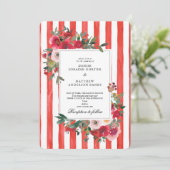 PoINCANA Red Wedding Invitation Kaart (Staand voorkant)