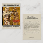 Poinçon béni de Vierge Marie les cartes saintes de (Devant / Derrière)