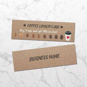 Poinçon de fidélité de café de Papier d'emball