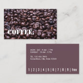 Poinçon de fidélité de café-restaurant de grains (Devant / Derrière)