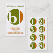 poinçon de fidélité d'écrasement de couleur (Devant / Derrière)