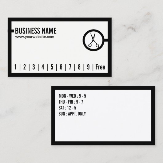 Poinçon minimal de fidélité de frontière de salon (Devant / Derrière)