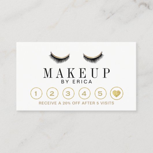 Poinçon moderne de fidélité de maquilleur de (Devant)