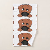 poinçon rhodésien ridgeback rouge nez noir (Serviette à main)