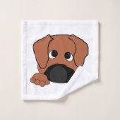 poinçon rhodésien ridgeback rouge nez noir (Gant de toilette)