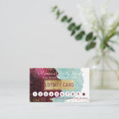 Poinçon turquoise rouge de remise de fidélité (Debout devant)