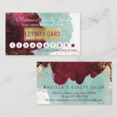 Poinçon turquoise rouge de remise de fidélité (Devant / Derrière)