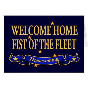 Poing à la maison bienvenu de la flotte