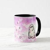 Poing Ghost Doodle Mug (Conception latérale) (Devant droit)