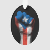 Poing serré augmenté avec le drapeau portoricain (dos)