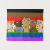 Poings d'alimentation de fierté / Tapisserie de BL (Devant (Horizontal))