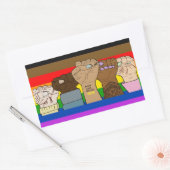 Poings d'alimentation de la fierté / Sticker recta (Enveloppe)