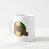 Poings noirs Livre de salutation café Mug (Devant gauche)