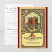 Poinsett Hotel Greenville SC Kaart (Voorkant / Achterkant)