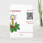 Poinsetta Boeket Christmas Kaart (Achterkant)