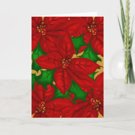 Poinsetta Boeket Christmas Kaart
