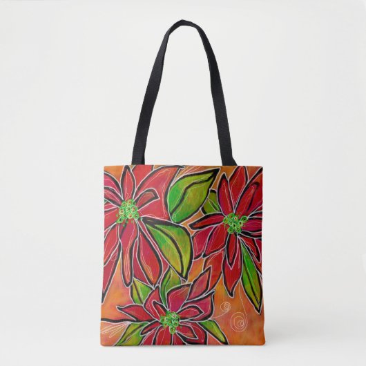Poinsettia 2018 Canvas tas medium (Voorkant)