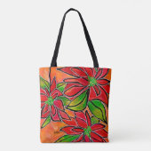 Poinsettia 2018 Canvas tas medium (Achterkant)