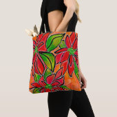 Poinsettia 2018 Canvas tas medium (Dichtbij)