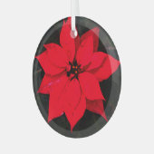 Poinsettia 6078 glas ornament (Voorkant links)
