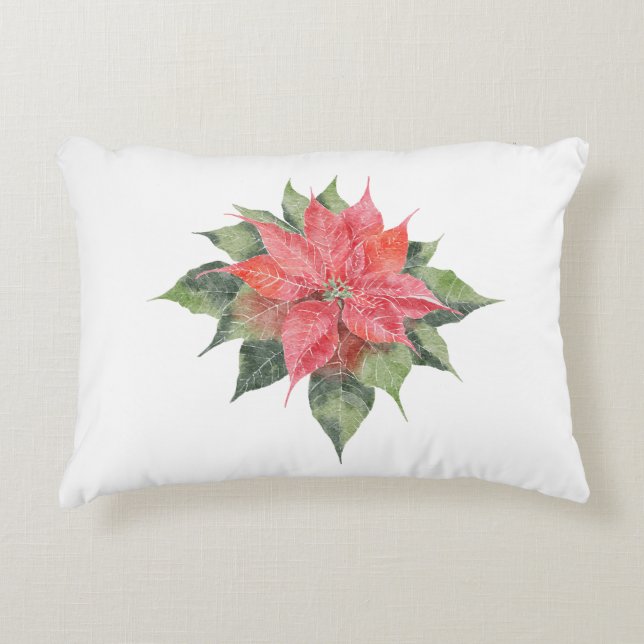  Poinsettia Accent Kussen (Voorkant)