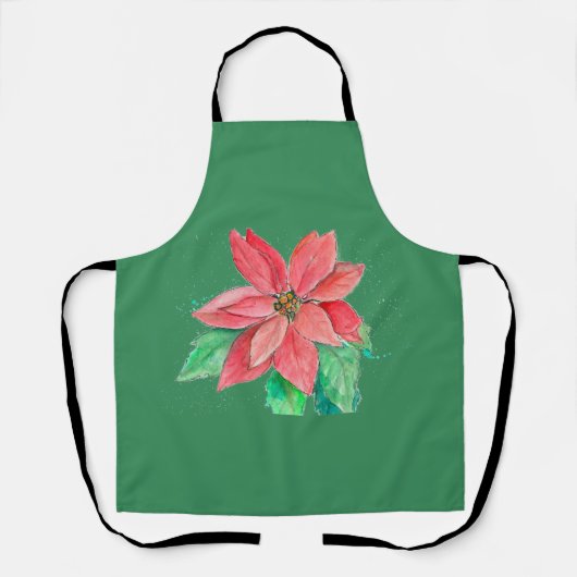 Poinsettia apron schort (Voorkant)